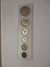 US Coin Denominations- Morgan 1921, Half Quarter, Dime Silver1902 Indian Head Cent, 1936 Buffalo 6 c