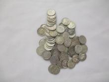 US Silver Roosevelt Dimes - various dates/mints 80 coins