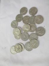 US Silver Washington Quarters various dates/mints 20 coins