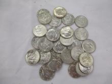 US Silver Kennedy Halves 40% Silver 30 coins