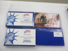 US Mint Proof Sets 1971 (5) 2006 (10) 2007 (14) 29 coins