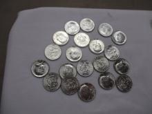 US Kennedy Silver Halves 1964 20 coins