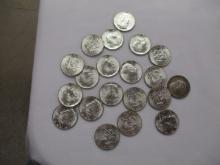 US Kennedy Silver Halves 1964 20 coins