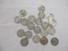 US Silver Walking Liberty Half Dollars- Walker (1), Franklin (3), 1964 Kennedy (3), Kennedy 40% silv
