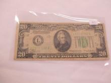 US Currency $20.00 1934A- San Francisco