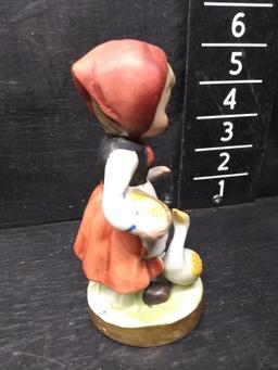 Hummel Style Figurine-Girl with Duck