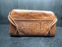 Vintage Tooled Leather Pocketbook by Flores' Bags