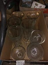 BL-Assorted Clear Glassware Sherbets and Ice Cream Glasses
