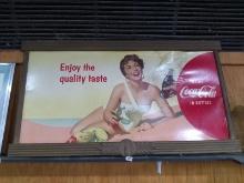 Antique Framed Coca Cola Paper Advertisement