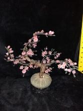 Vintage Oriental Cherry Blossom Figure