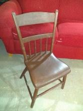 Antique Plank Bottom Side Chair (painted)