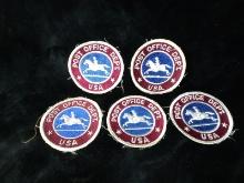Collection 5 Vintage Post Office Dept Pony Express Patches