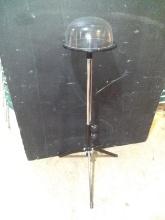 Commercial Metal Museum Quality Bust Stand w/ Glass Dome (adjustable)