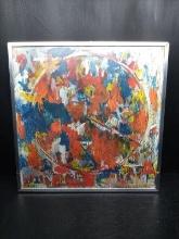 Artwork-Framed Print on Foam Board-Device Circle by Jasper Johns