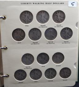 COMPLETE SET OF WALKING LIBERTY HALF DOLLARS