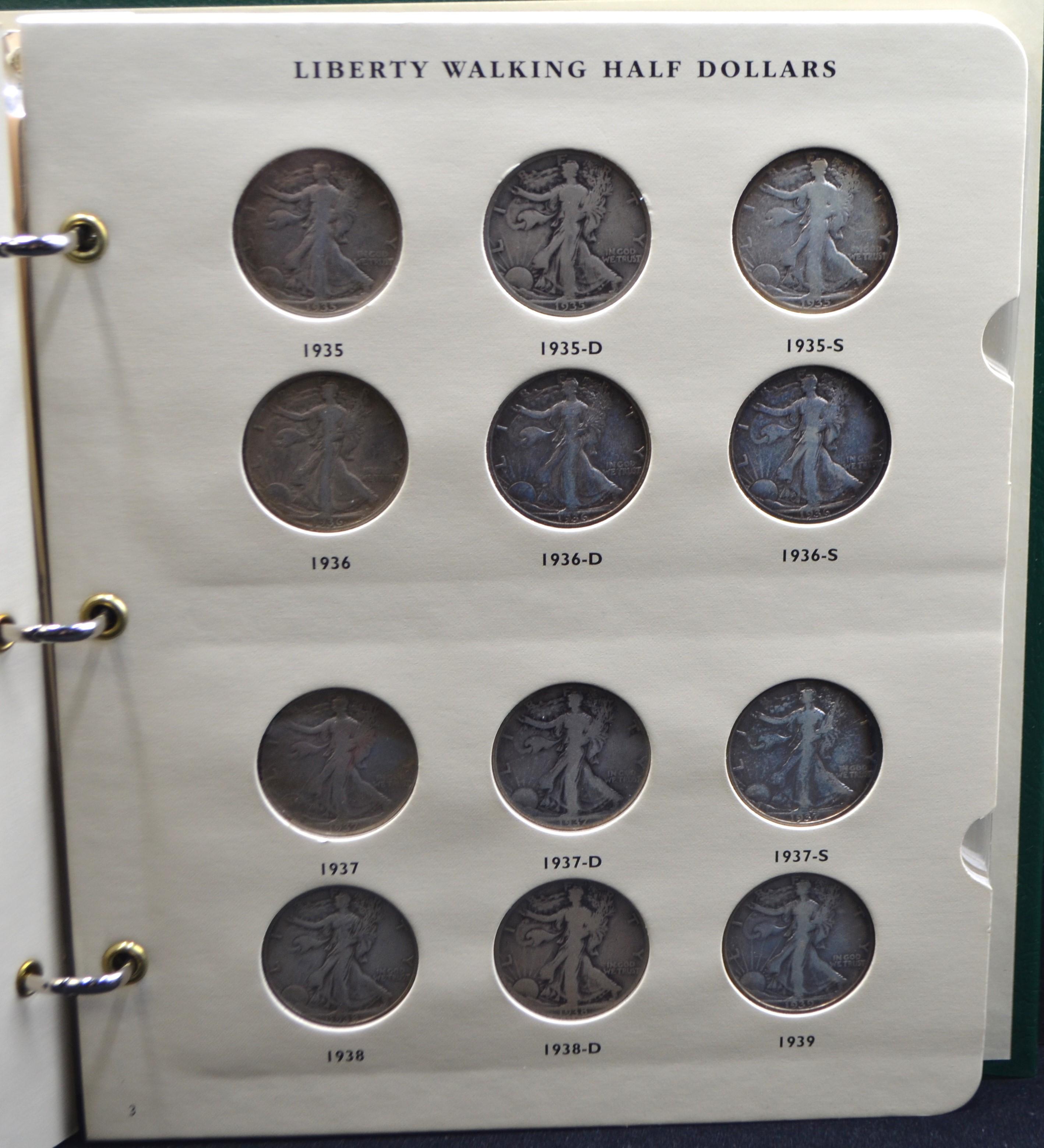 COMPLETE SET OF WALKING LIBERTY HALF DOLLARS