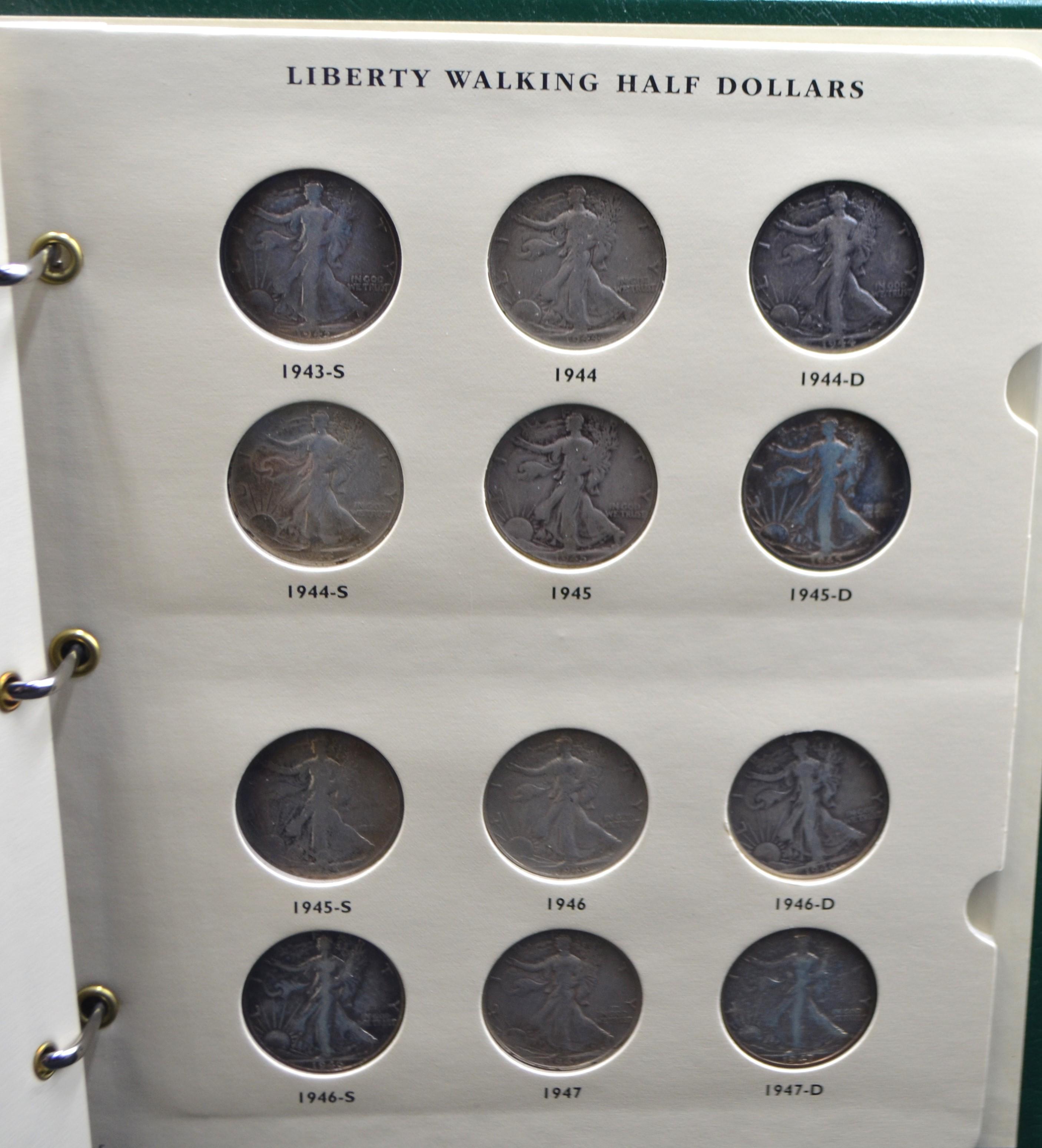 COMPLETE SET OF WALKING LIBERTY HALF DOLLARS