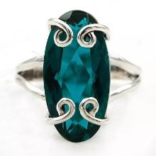6 CT NATURAL APATITE STERLING SILVER RING