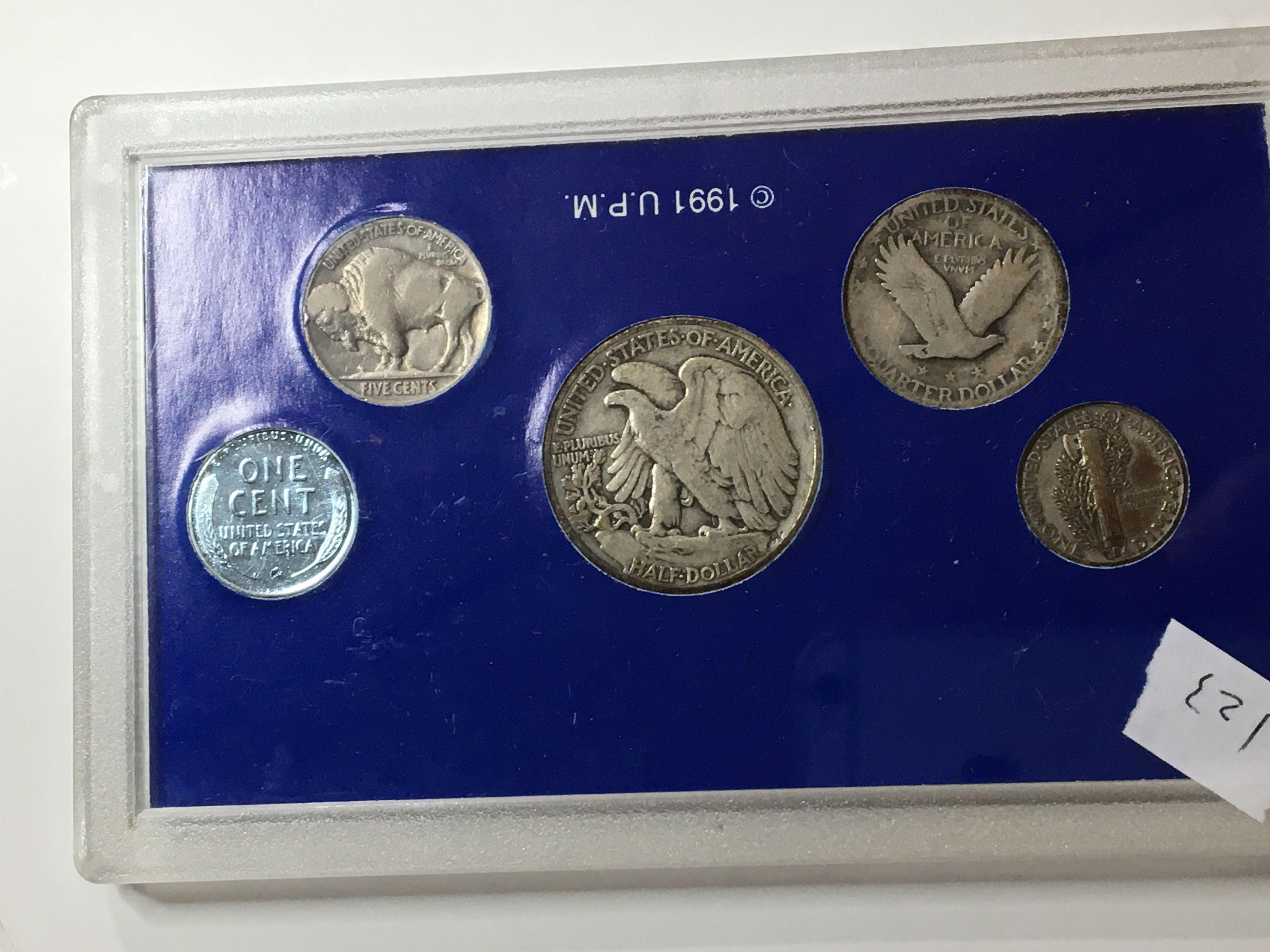 American Coin Series Silver Set Walker Standing Liberty Mercury Buffalo Steel W W 2 Classics