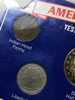 Americana Series Silver Coins Barbers Half Quarter Dime Liberty I N D