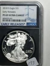 2018 S Eagle Dollar Early Release Ultra Cameo