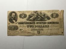 1864 Confederate $2 Note Third Series