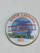 North Carolina Statehood Colorized Quarter