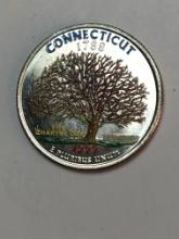 Connecticut Statehood Colorized Quarter