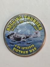 Rolling Thunder Viet Nam War Colorized Kennedy Half Dollar