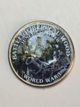 Battle Of Belleua Wood Colorized Kennedy Half Dollar