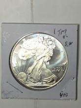 Silver Eagle Style 1 Troy Oz Silver Proof Round Copy