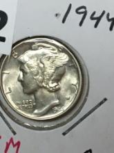 1944 P Silver Mercury Dime 