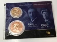 Wilson Presidential Dollar With 1st Spouse Medal