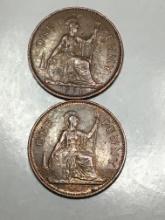 1964, 1967 Great Britain Large Cents