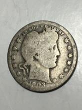 1903 O Barber Quarter 