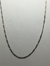 .925 Sterling Silver 3-1 Figaro  Necklace