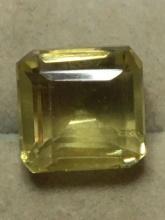 13.63 Cts Emerald Cut Yellow Topaz