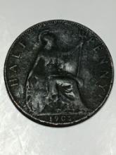 1905 Great Britain Half Penny