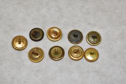 Nine Eagle Shield Military Buttons