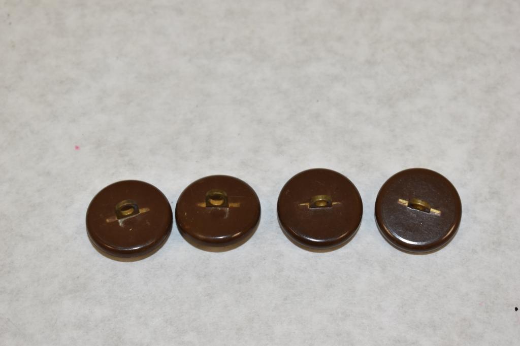 British. Four Military Uniform Buttons