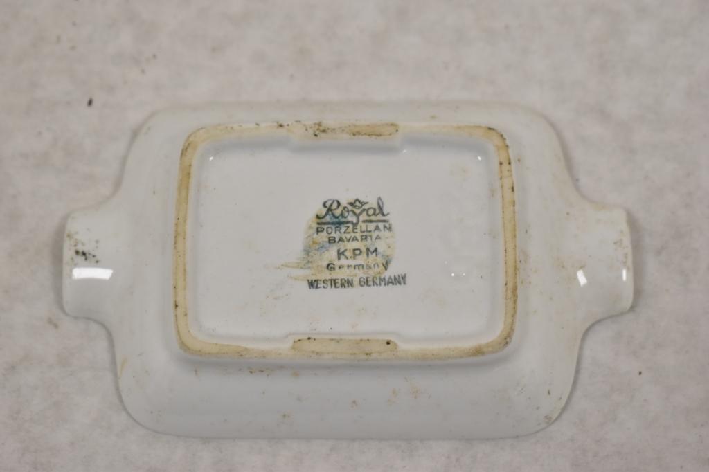 German. Porcelain Dish & Ashtray Set