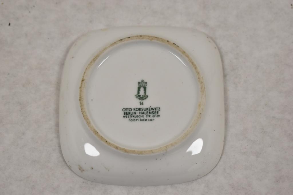 German. Porcelain Dish & Ashtray Set