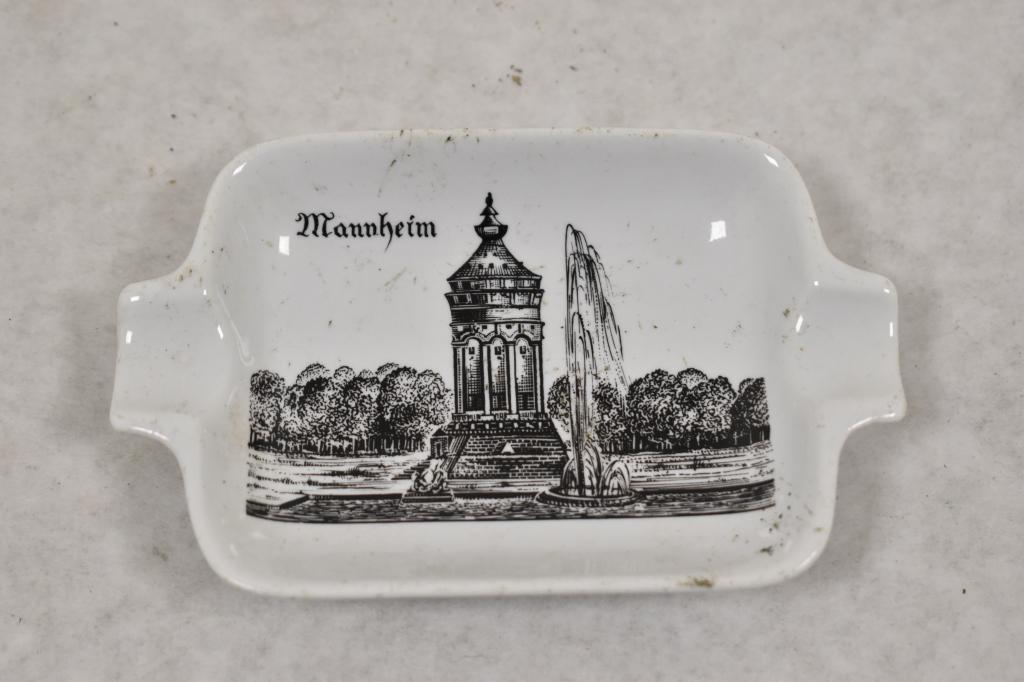 German. Porcelain Dish & Ashtray Set