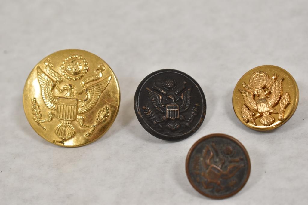 Nine Military Buttons