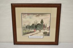 Walter Chapman WWII Framed Painting