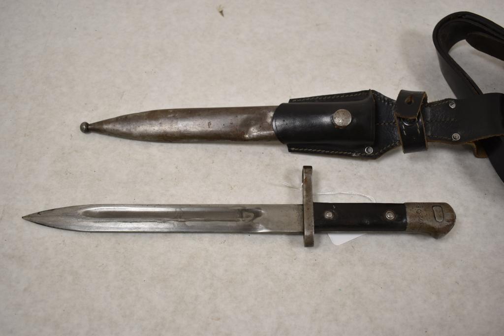German.1898 Mauser Bayonet Leather Belt & Scabbard