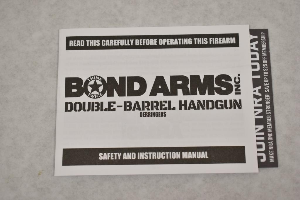 Gun. Bond Arms Rough & Rowdy 45/410 cal Pistol