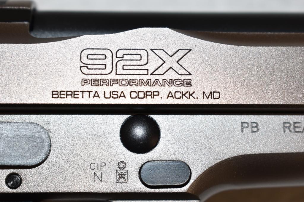 Gun. Beretta Model 92 X  9mm cal. Pistol