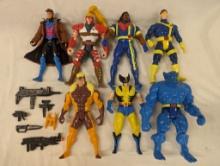 Six 1993/94 X-Men Action Figures & Accessories