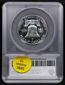 Proof ***Auction Highlight*** 1954 Franklin Half Dollar 50c Graded pr67+ BY SEGS (fc)